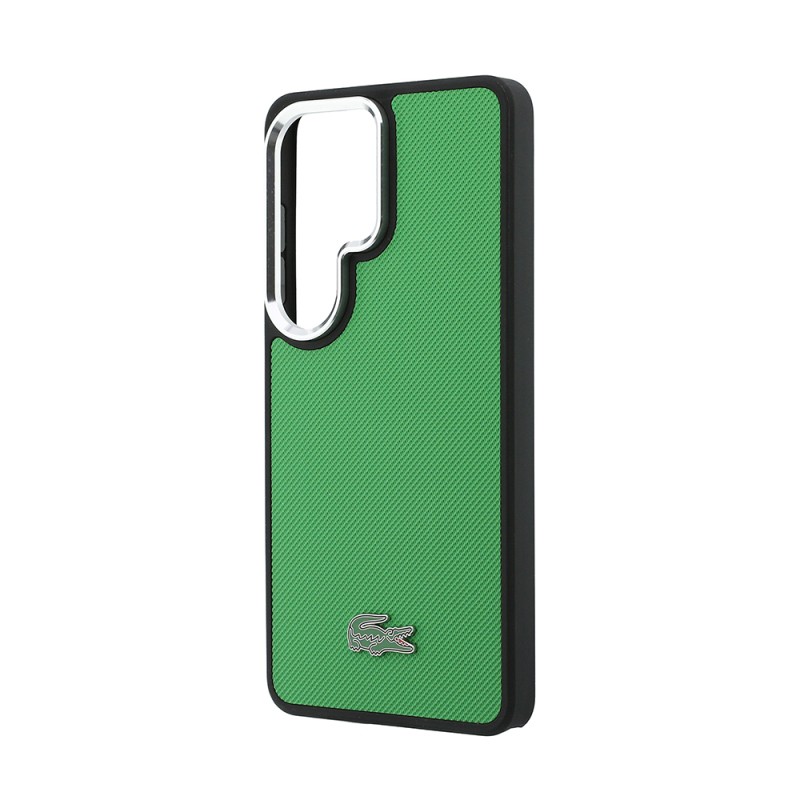 Galaxy S26 Ultra Case, Lacoste Original Licensed, PU Piqué Patterned Back, Iconic Crocodile Metal Logo Cover - 14