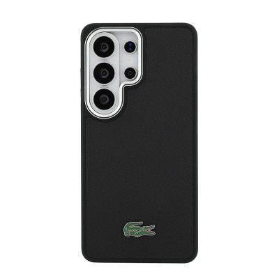 Galaxy S26 Ultra Case, Lacoste Original Licensed, PU Piqué Patterned Back, Iconic Crocodile Metal Logo Cover - 9