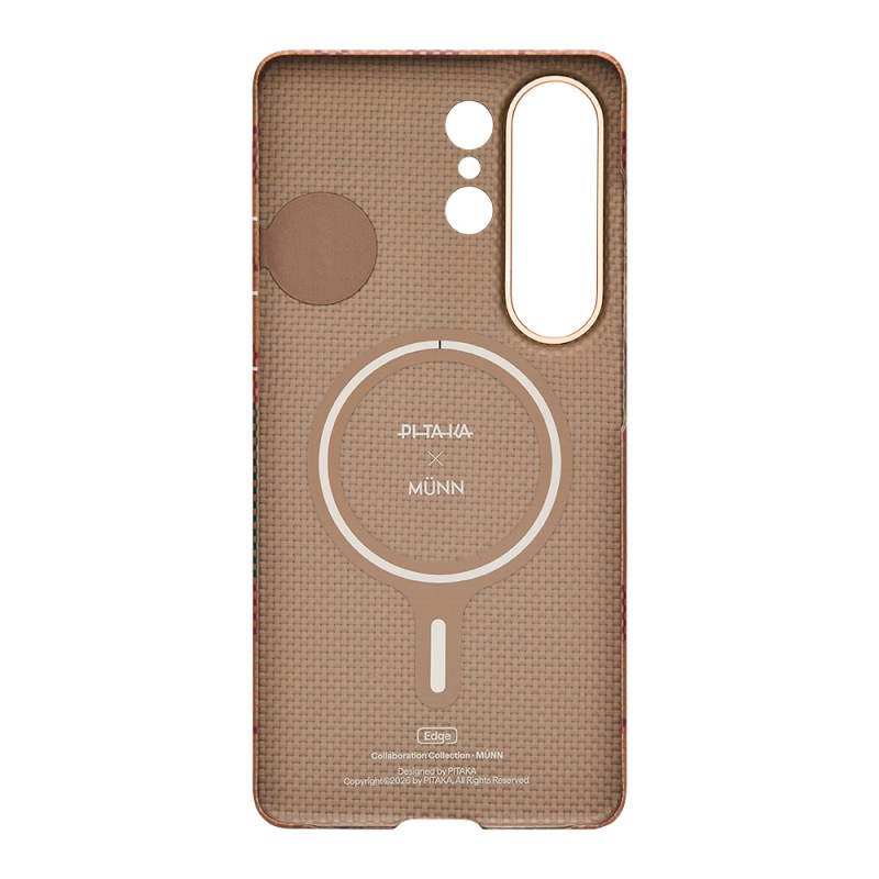 Galaxy S26 Ultra Case M-safe Charging Enabled Aramid Fiber Pitaka Flora in Grid Series Cover - 17