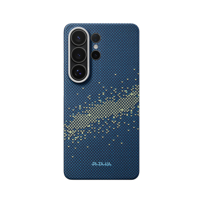 Galaxy S26 Ultra Case M-safe Charging Enabled Aramid Fiber Pitaka Tactile Woven Starpeak Edge Series Milky Way Galaxy Cover - Pitaka