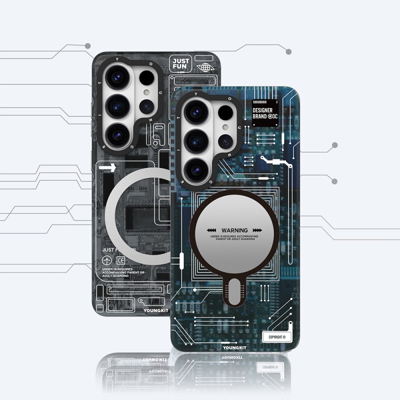 Galaxy S26 Ultra Case M-safe Charging Feature Youngkit 360 Degree Stand Technology Series Cover - 11