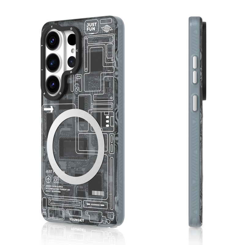 Galaxy S26 Ultra Case M-safe Charging Feature Youngkit 360 Degree Stand Technology Series Cover - 7