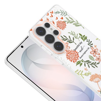 Galaxy S26 Ultra Case with Camera Protector, Patterned Zore Clip Cover - 12
