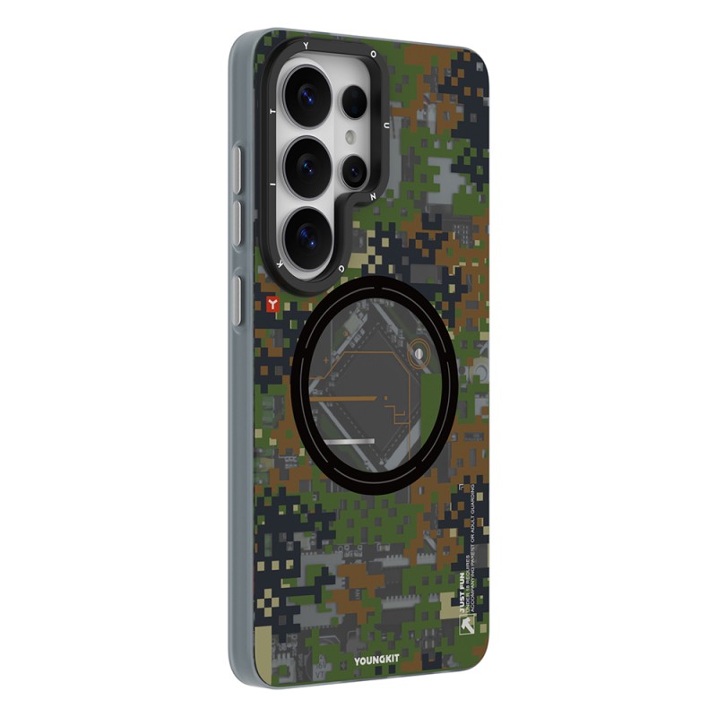 Galaxy S26 Ultra Case with M-Safe Charging Feature, Youngkit Camouflage Sykell Series Cover - 8