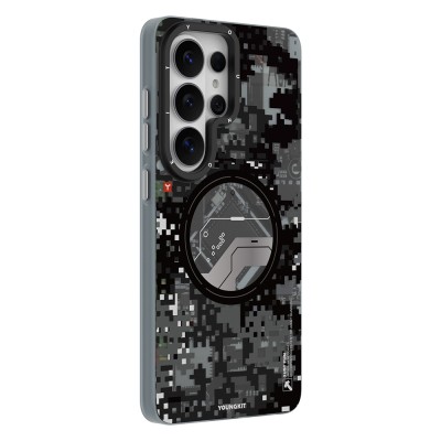Galaxy S26 Ultra Case with M-Safe Charging Feature, Youngkit Camouflage Sykell Series Cover - 14