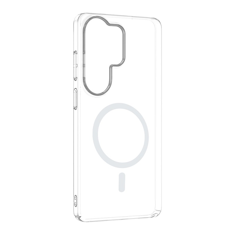 Galaxy S26 Ultra Kamera Korumalı M-Safe Şarj Özellikli Şeffaf Zore London Sert PC Kapak - 3