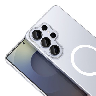 Galaxy S26 Ultra Kamera Korumalı M-Safe Şarj Özellikli Şeffaf Zore London Sert PC Kapak - 4