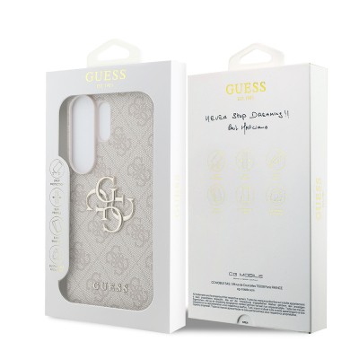 Galaxy S26 Ultra Kılıf Guess Orjinal Lisanslı PU Deri Büyük Metal Logo Dizaynlı Kapak - 24