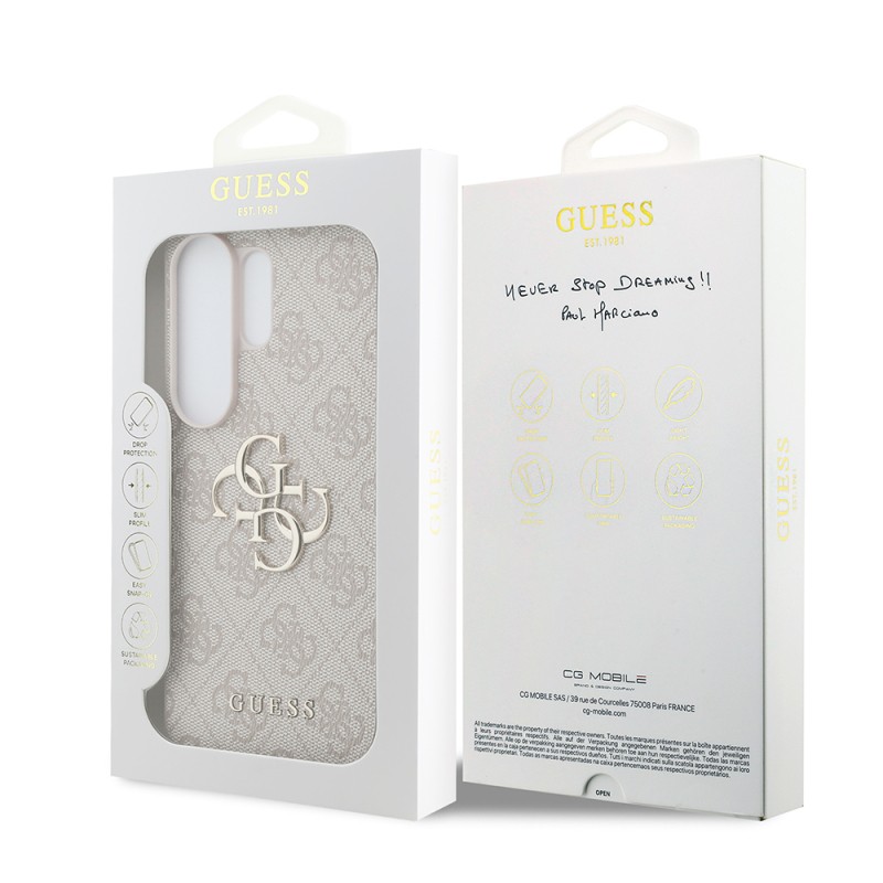 Galaxy S26 Ultra Kılıf Guess Orjinal Lisanslı PU Deri Büyük Metal Logo Dizaynlı Kapak - 24