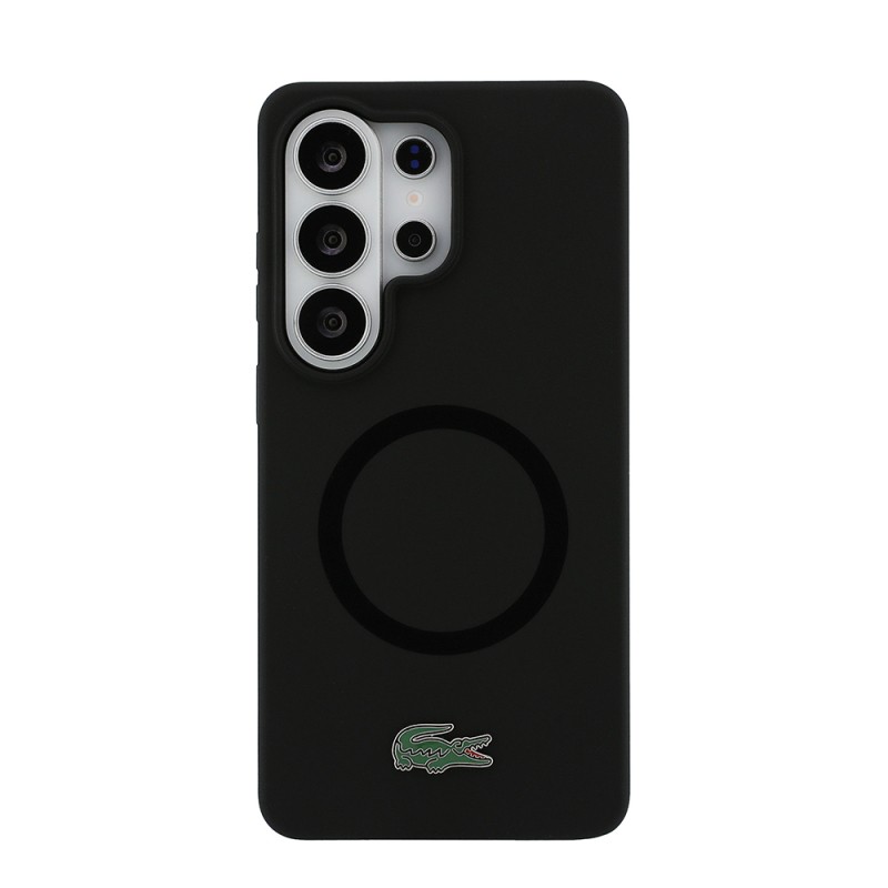 Galaxy S26 Ultra Kılıf Lacoste Orjinal Lisanslı M-safe Şarj Özellikli İkonik Logolu Metal Kamera Çerçeveli Silikon Kapak - 3