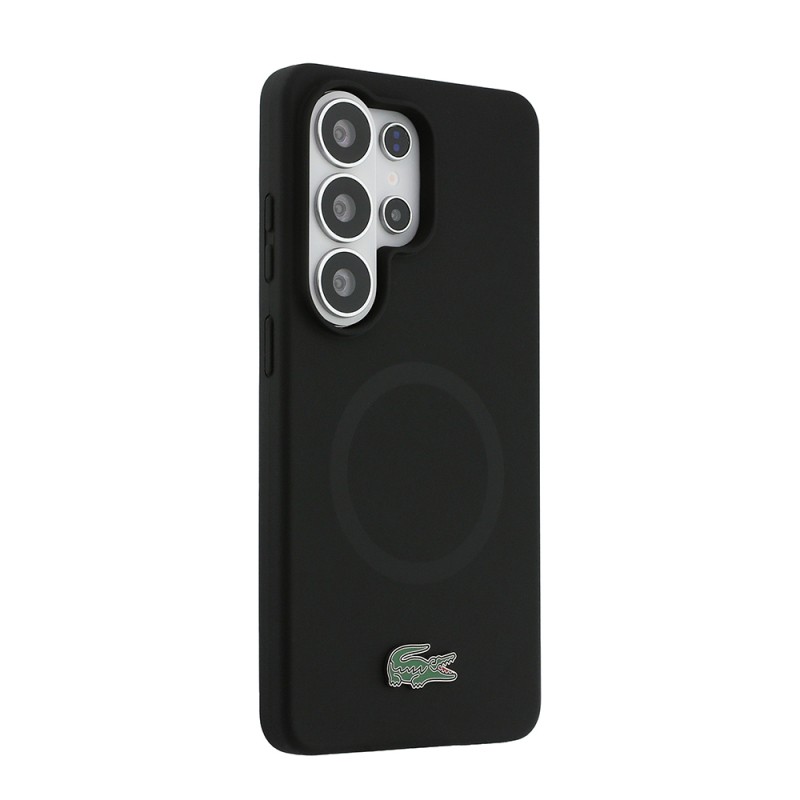 Galaxy S26 Ultra Kılıf Lacoste Orjinal Lisanslı M-safe Şarj Özellikli İkonik Logolu Metal Kamera Çerçeveli Silikon Kapak - 4
