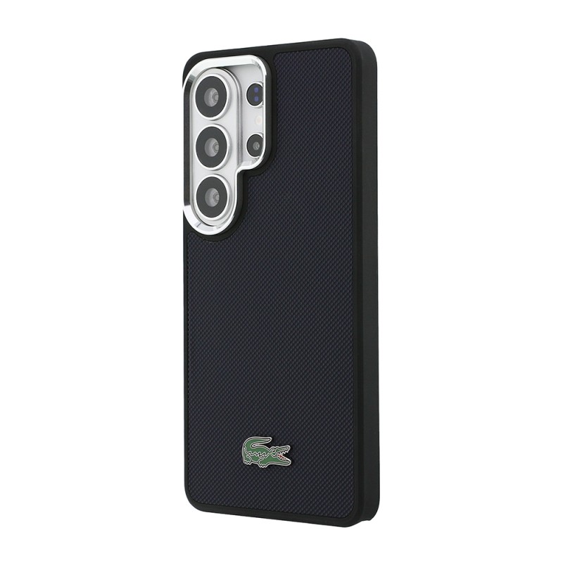 Galaxy S26 Ultra Kılıf Lacoste Orjinal Lisanslı PU Pike Desenli Arka Yüzey İkonik Timsah Metal Logolu Kapak - 4
