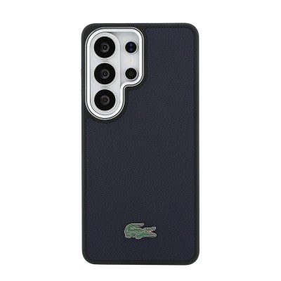 Galaxy S26 Ultra Kılıf Lacoste Orjinal Lisanslı PU Pike Desenli Arka Yüzey İkonik Timsah Metal Logolu Kapak - 7