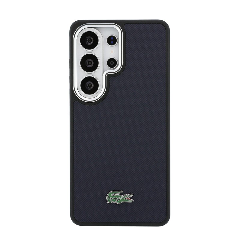 Galaxy S26 Ultra Kılıf Lacoste Orjinal Lisanslı PU Pike Desenli Arka Yüzey İkonik Timsah Metal Logolu Kapak - 7