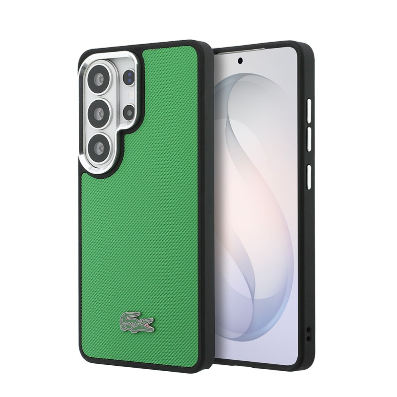 Galaxy S26 Ultra Kılıf Lacoste Orjinal Lisanslı PU Pike Desenli Arka Yüzey İkonik Timsah Metal Logolu Kapak - 2