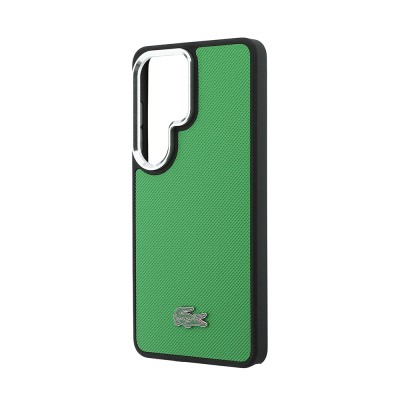 Galaxy S26 Ultra Kılıf Lacoste Orjinal Lisanslı PU Pike Desenli Arka Yüzey İkonik Timsah Metal Logolu Kapak - 14