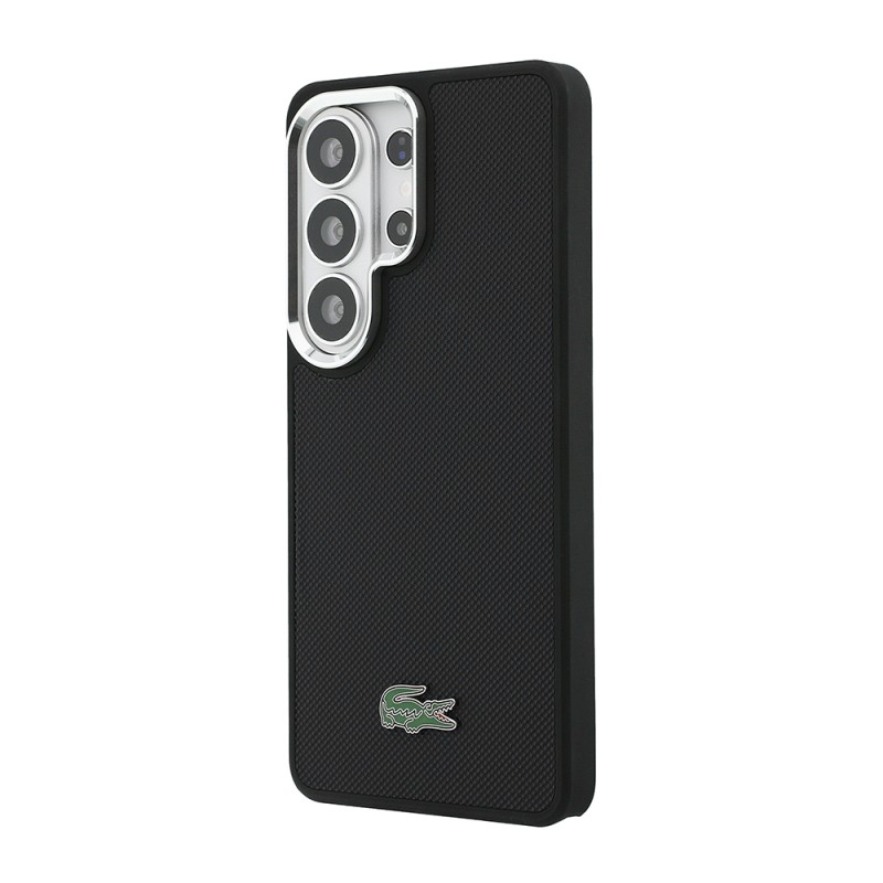 Galaxy S26 Ultra Kılıf Lacoste Orjinal Lisanslı PU Pike Desenli Arka Yüzey İkonik Timsah Metal Logolu Kapak - 6