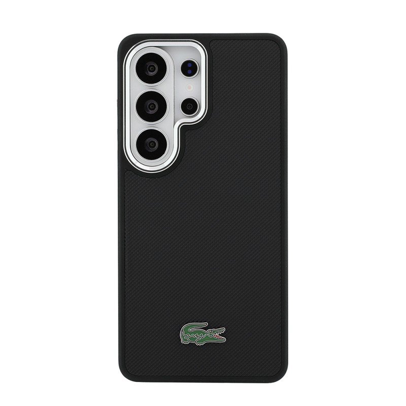 Galaxy S26 Ultra Kılıf Lacoste Orjinal Lisanslı PU Pike Desenli Arka Yüzey İkonik Timsah Metal Logolu Kapak - 9