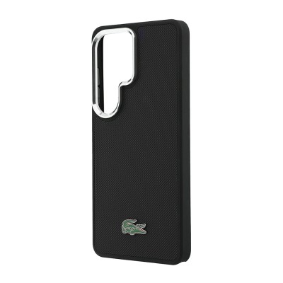 Galaxy S26 Ultra Kılıf Lacoste Orjinal Lisanslı PU Pike Desenli Arka Yüzey İkonik Timsah Metal Logolu Kapak - 15