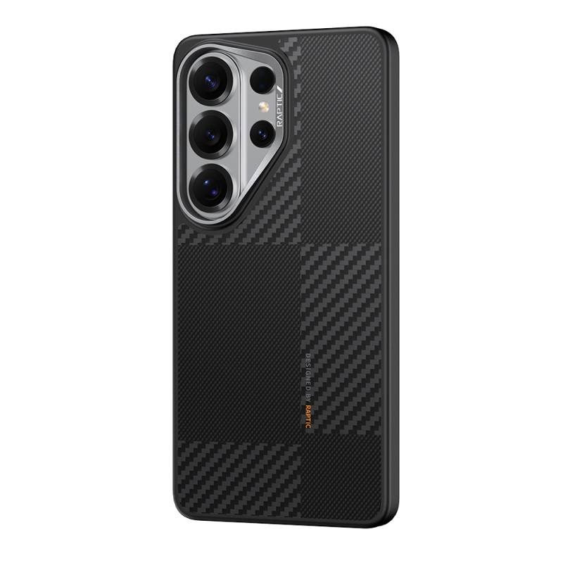 Galaxy S26 Ultra Kılıf M-safe Şarj Özellikli 600D Metal Kamera Çerçeveli Raptic Aramid Dual Serisi Karbon Kapak - 2