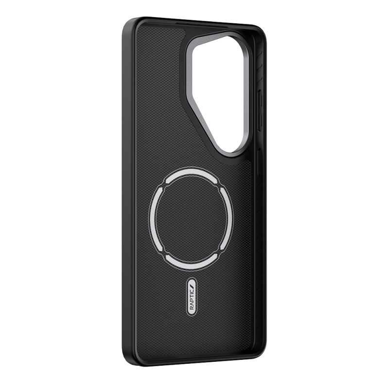 Galaxy S26 Ultra Kılıf M-safe Şarj Özellikli 600D Metal Kamera Çerçeveli Raptic Aramid Dual Serisi Karbon Kapak - 3