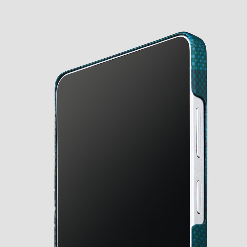 Galaxy S26 Ultra Kılıf M-safe Şarj Özellikli Aramid Karbon Fiber Pitaka Flora in Grid Serisi Kapak - 9