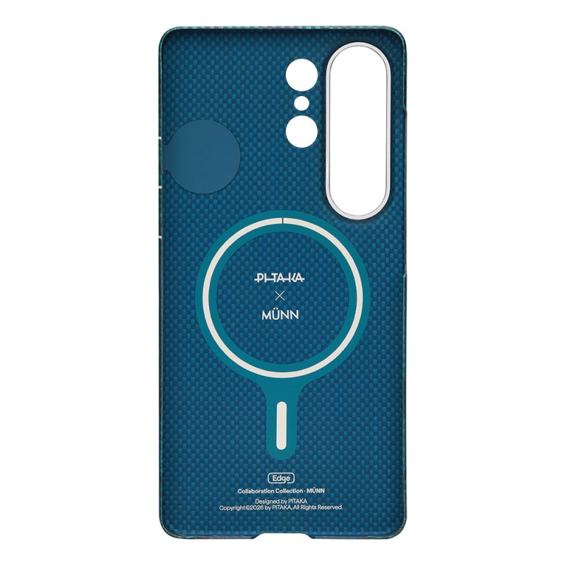 Galaxy S26 Ultra Kılıf M-safe Şarj Özellikli Aramid Karbon Fiber Pitaka Flora in Grid Serisi Kapak - 5