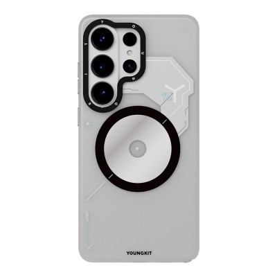 Galaxy S26 Ultra Kılıf M-safe Şarj Özellikli Disk Desenli Youngkit Disc Battle Kapak - 3