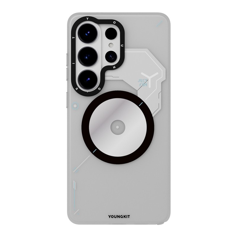 Galaxy S26 Ultra Kılıf M-safe Şarj Özellikli Disk Desenli Youngkit Disc Battle Kapak - 3