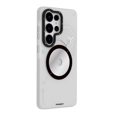 Galaxy S26 Ultra Kılıf M-safe Şarj Özellikli Disk Desenli Youngkit Disc Battle Kapak - 7