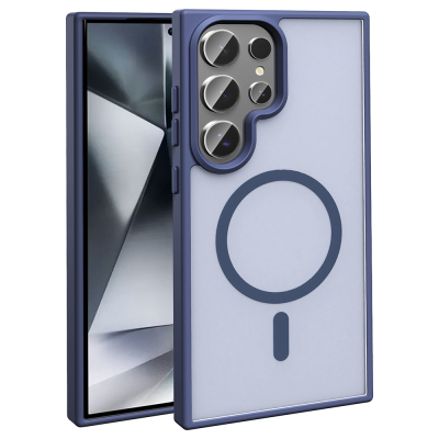 Galaxy S26 Ultra Kılıf M-safe Şarj Özellikli Mat Arka Yüzey Zore Sio Kapak - Zore