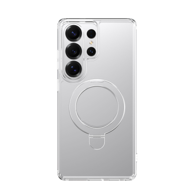 Galaxy S26 Ultra Kılıf M-safe Şarj Özellikli Raptic Air Stand Serisi Buzlu Transparan Tasarımlı Standlı Kapak - Raptic