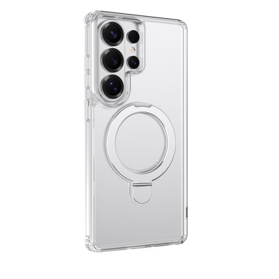 Galaxy S26 Ultra Kılıf M-safe Şarj Özellikli Raptic Air Stand Serisi Buzlu Transparan Tasarımlı Standlı Kapak - 8
