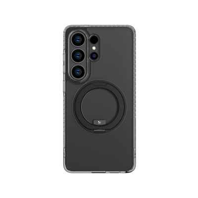 Galaxy S26 Ultra Kılıf M-safe Şarj Özellikli Şeffaf 360 Derece Standlı Amazingthing Titan MagSpin Serisi Kapak - Amazingthing