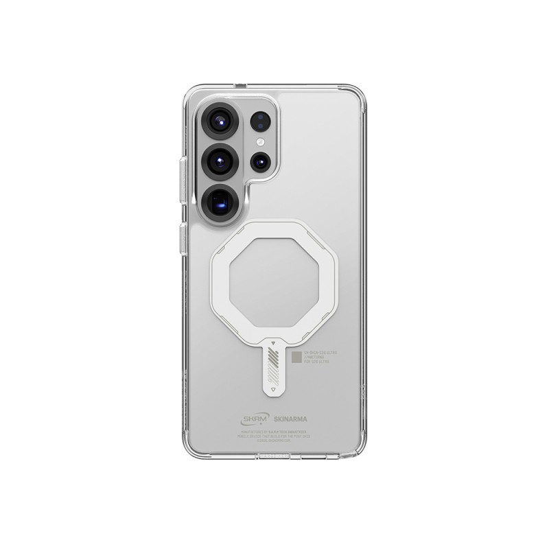Galaxy S26 Ultra Kılıf M-safe Şarj Özellikli Şeffaf Airbag Tasarımlı Skinarma Saido Mag-Charge Nightglow Kapak - 2