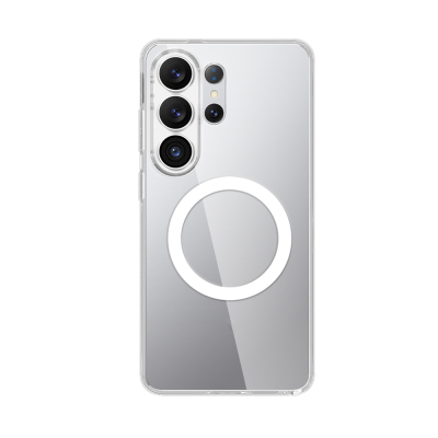 Galaxy S26 Ultra Kılıf M-safe Şarj Özellikli Transparan Sert PC Wlons Pita Kapak - Wlons