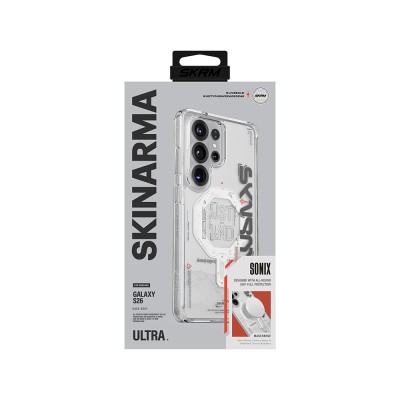 Galaxy S26 Ultra Kılıf M-safe Şarj Özellikli Yazı Desenli Airbag Tasarımlı Skinarma Sonix Kapak - 11