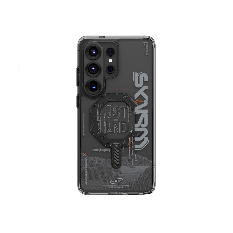 Galaxy S26 Ultra Kılıf M-safe Şarj Özellikli Yazı Desenli Airbag Tasarımlı Skinarma Sonix Kapak - 4