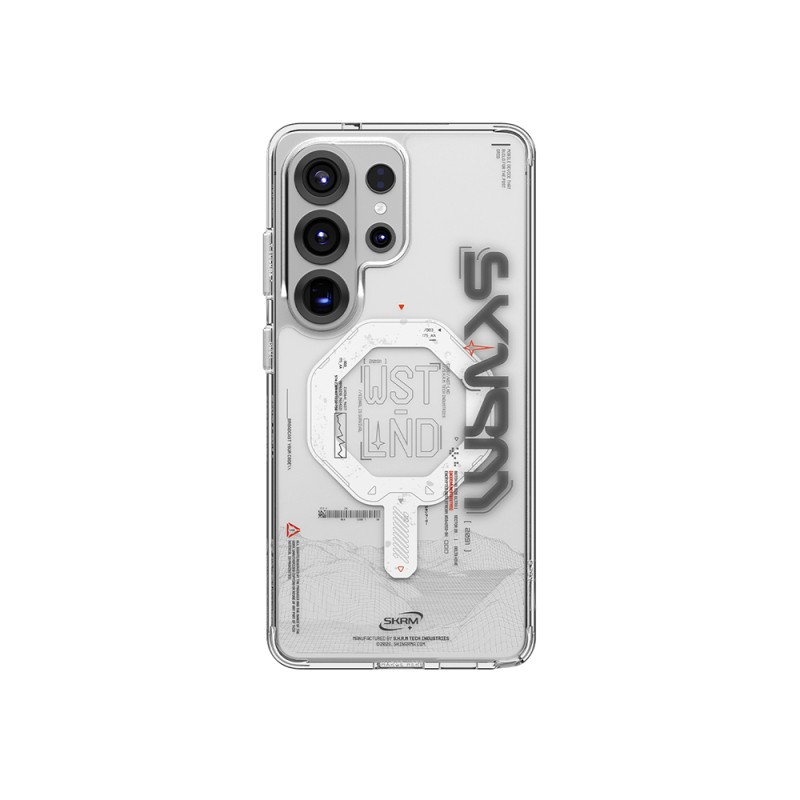 Galaxy S26 Ultra Kılıf M-safe Şarj Özellikli Yazı Desenli Airbag Tasarımlı Skinarma Sonix Kapak - 8