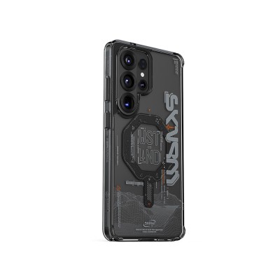 Galaxy S26 Ultra Kılıf M-safe Şarj Özellikli Yazı Desenli Airbag Tasarımlı Skinarma Sonix Kapak - 2