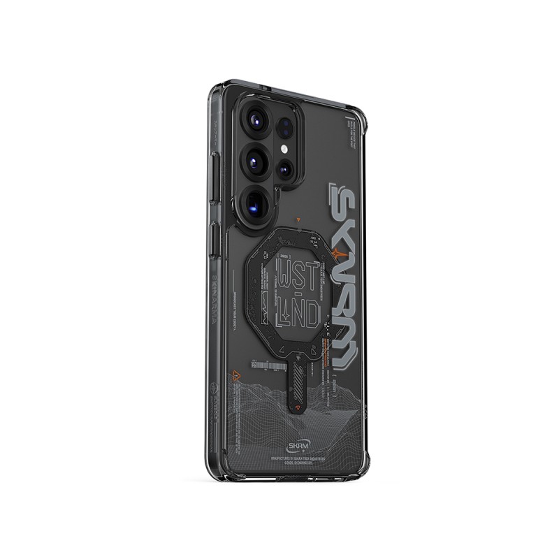 Galaxy S26 Ultra Kılıf M-safe Şarj Özellikli Yazı Desenli Airbag Tasarımlı Skinarma Sonix Kapak - 2