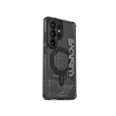 Galaxy S26 Ultra Kılıf M-safe Şarj Özellikli Yazı Desenli Airbag Tasarımlı Skinarma Sonix Kapak - Skinarma
