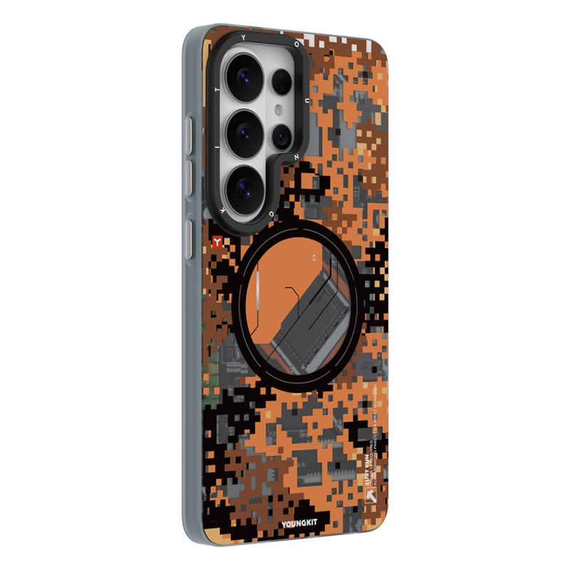 Galaxy S26 Ultra Kılıf M-Safe Şarj Özellikli Youngkit Camouflage Sykell Serisi Kapak - 5