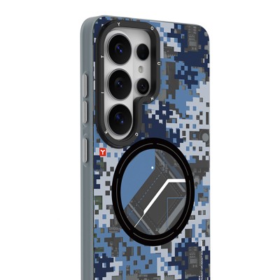 Galaxy S26 Ultra Kılıf M-Safe Şarj Özellikli Youngkit Camouflage Sykell Serisi Kapak - 10