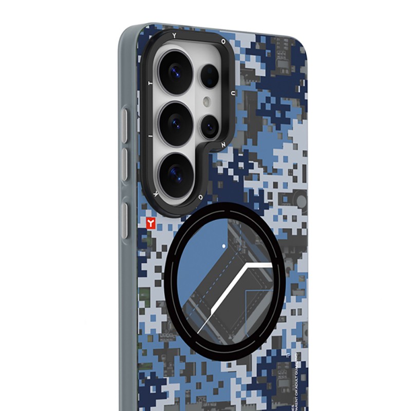 Galaxy S26 Ultra Kılıf M-Safe Şarj Özellikli Youngkit Camouflage Sykell Serisi Kapak - 10