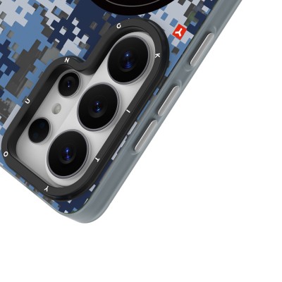 Galaxy S26 Ultra Kılıf M-Safe Şarj Özellikli Youngkit Camouflage Sykell Serisi Kapak - 13