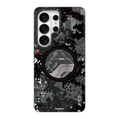 Galaxy S26 Ultra Kılıf M-Safe Şarj Özellikli Youngkit Camouflage Sykell Serisi Kapak - 4