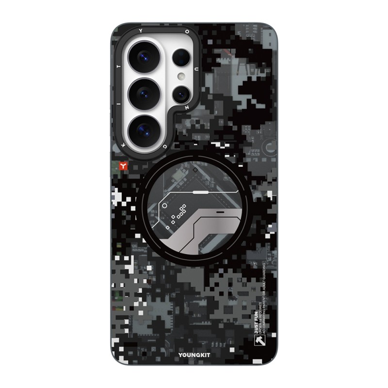 Galaxy S26 Ultra Kılıf M-Safe Şarj Özellikli Youngkit Camouflage Sykell Serisi Kapak - 4