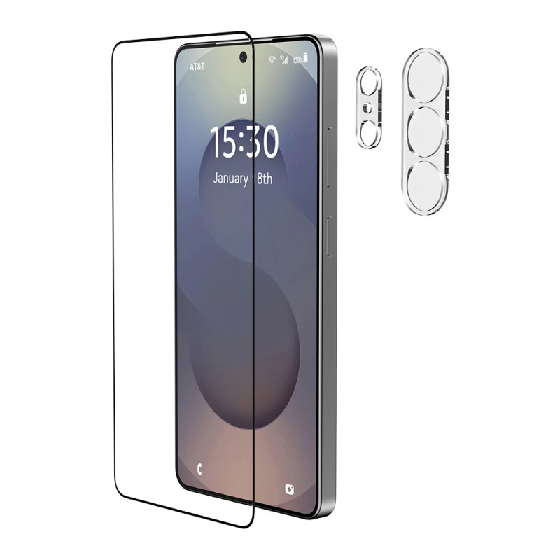 Galaxy S26 Ultra Raptic 2-in-1 Bundle Kit Fingerprint-Resistant Tempered Screen Protector + Lens Protector Set - 3
