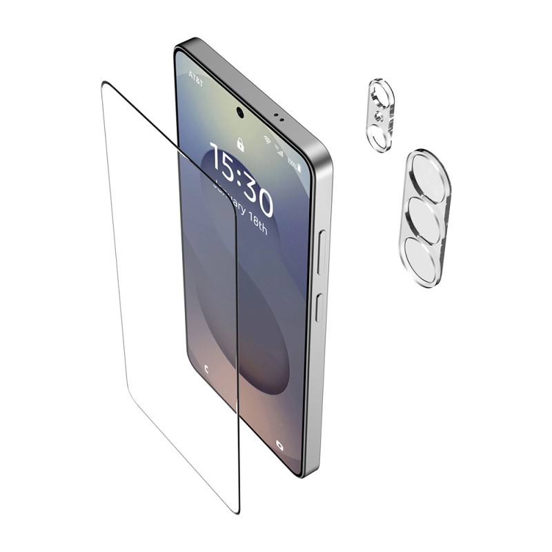 Galaxy S26 Ultra Raptic 2in1 Bundle Kit Parmak İzi BırakmayanTemperli Ekran Koruyucu + Lens Koruyucu Set - 4